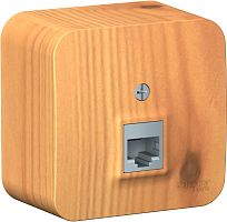 Розетка компьютерная накладная Systeme Electric Blanca 1-м. RJ45 5e ясень картинка